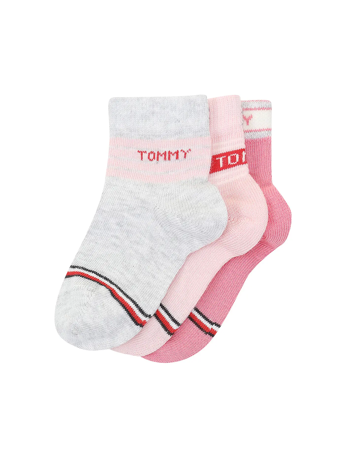 TOMMY HILFIGER | Mädchen Socken Geschenkebox 3er Pkg pink combo | 